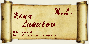 Mina Lupulov vizit kartica